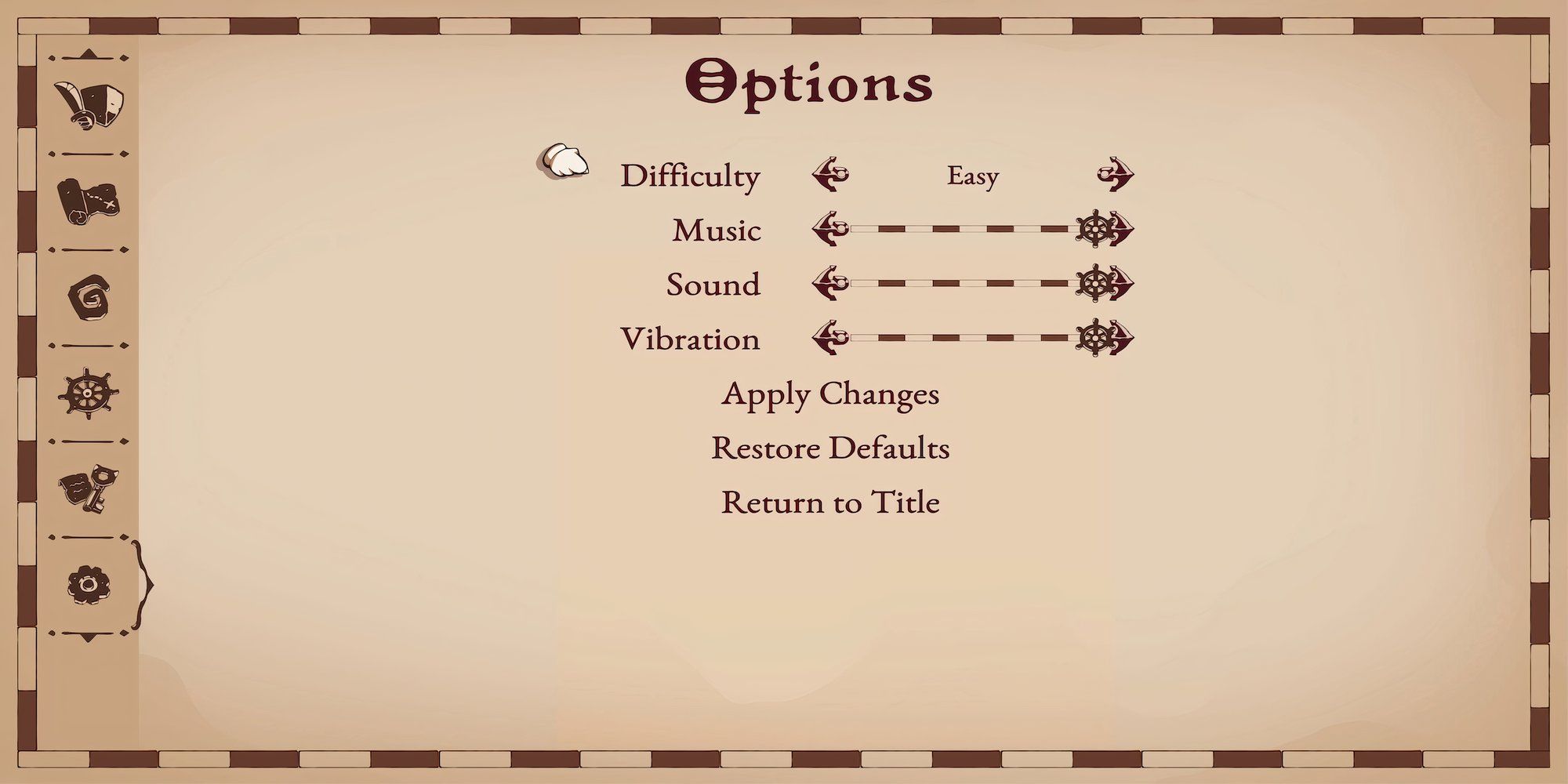 Options menu in Cat Quest 3