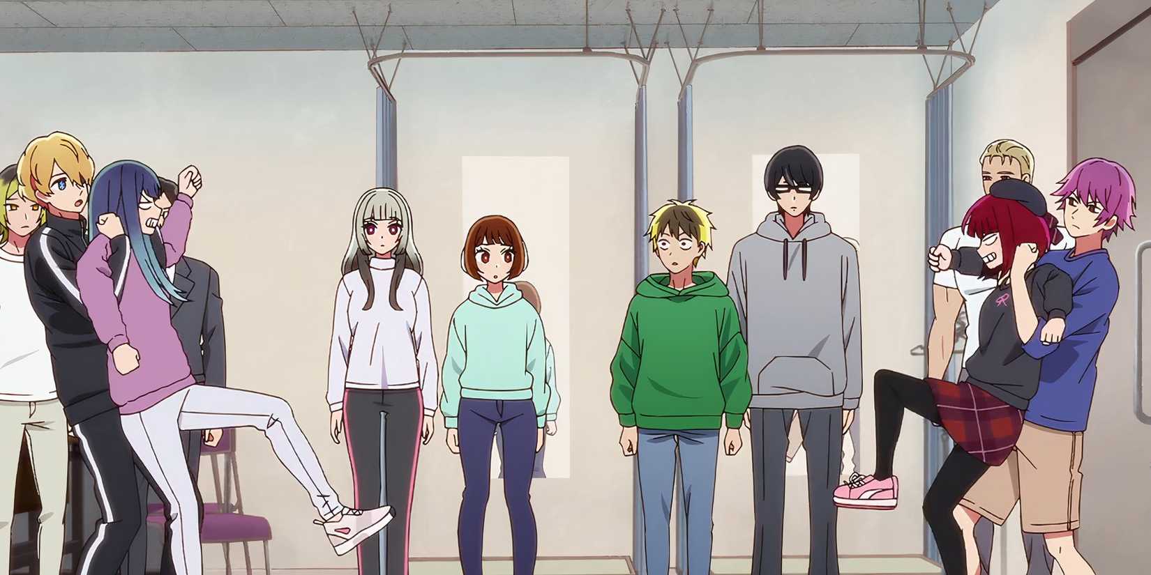 Oshi no Ko S2E5 Aqua and Melt holding back Akane and Kana