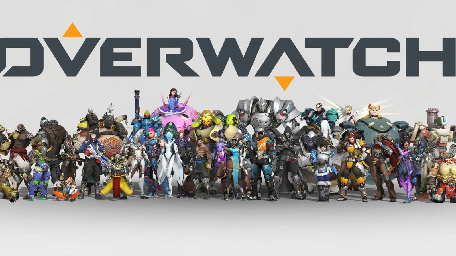 all of the heroes from the original overwatch in a lineup