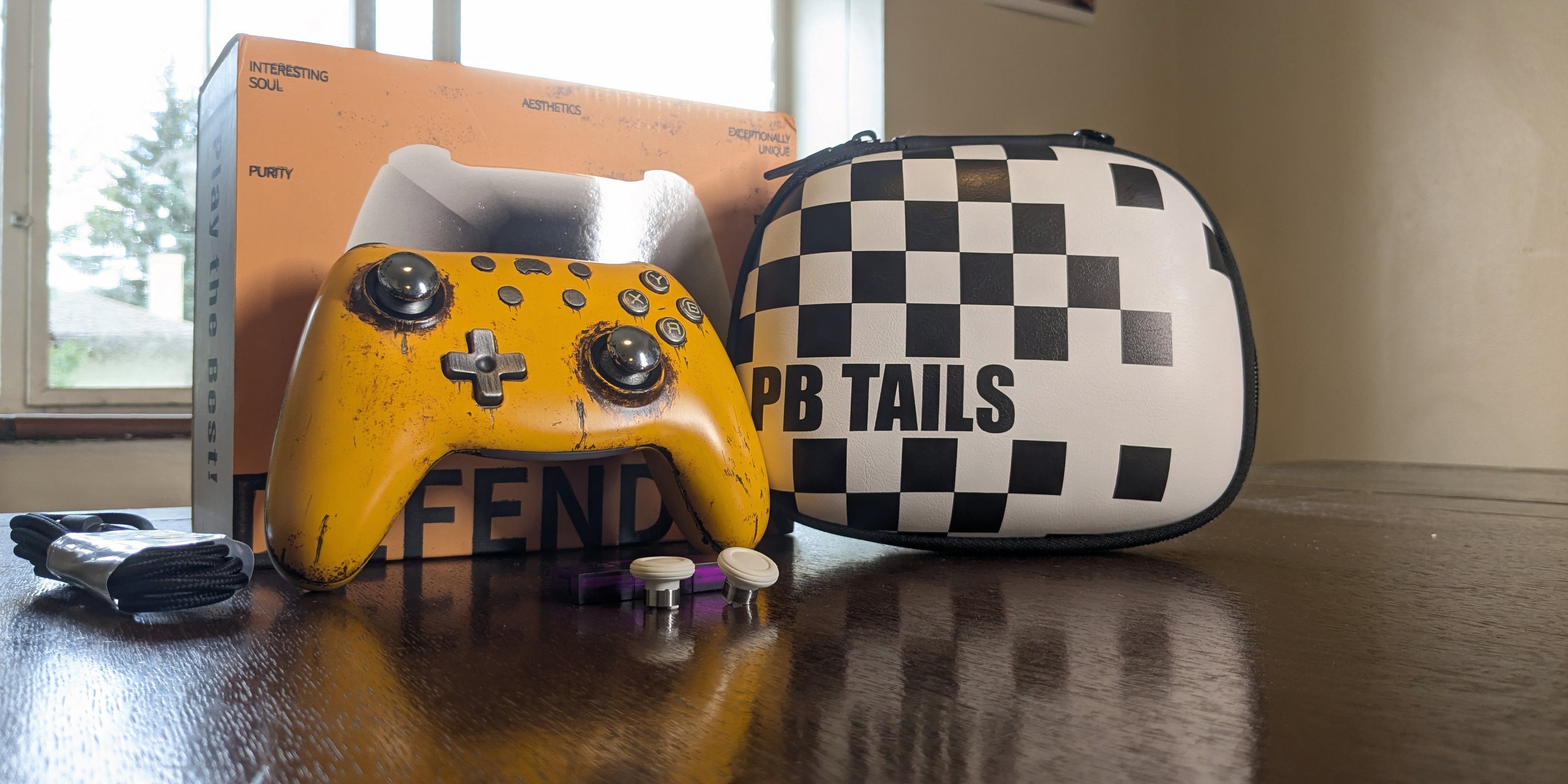 PB Tails Crush Defender with box contents and carrying case