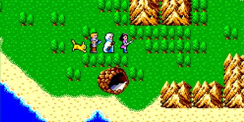On the world map with the party in Phantasy Star