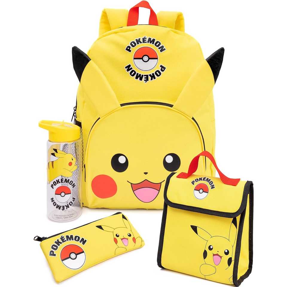 Pikachu 4-Piece Backpack Set