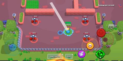 Piper aiming her attack in Brawl Stars