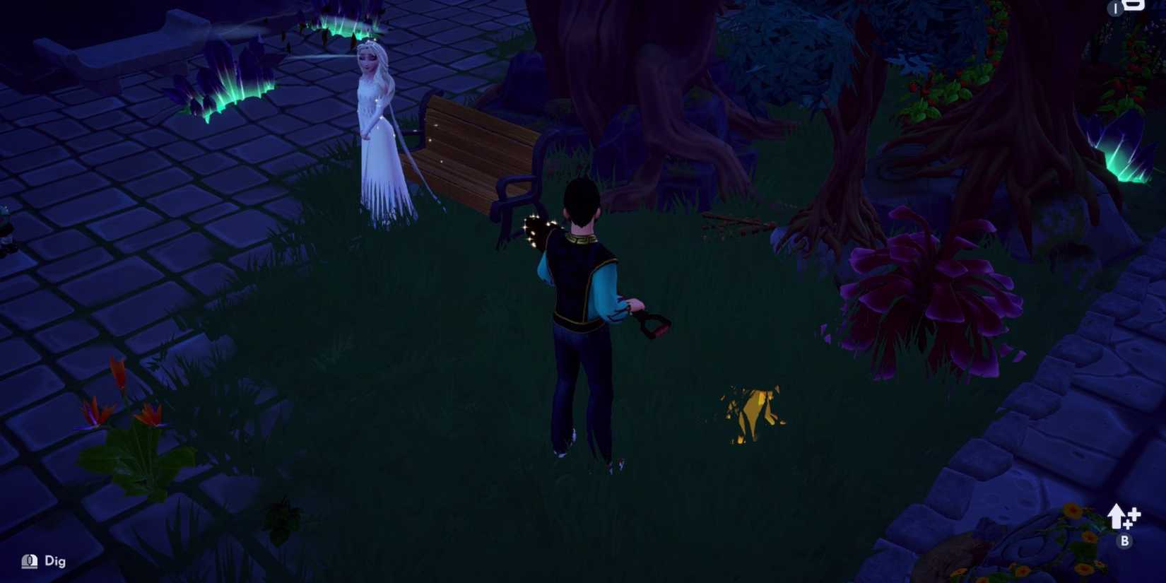 player holding shovel ddv