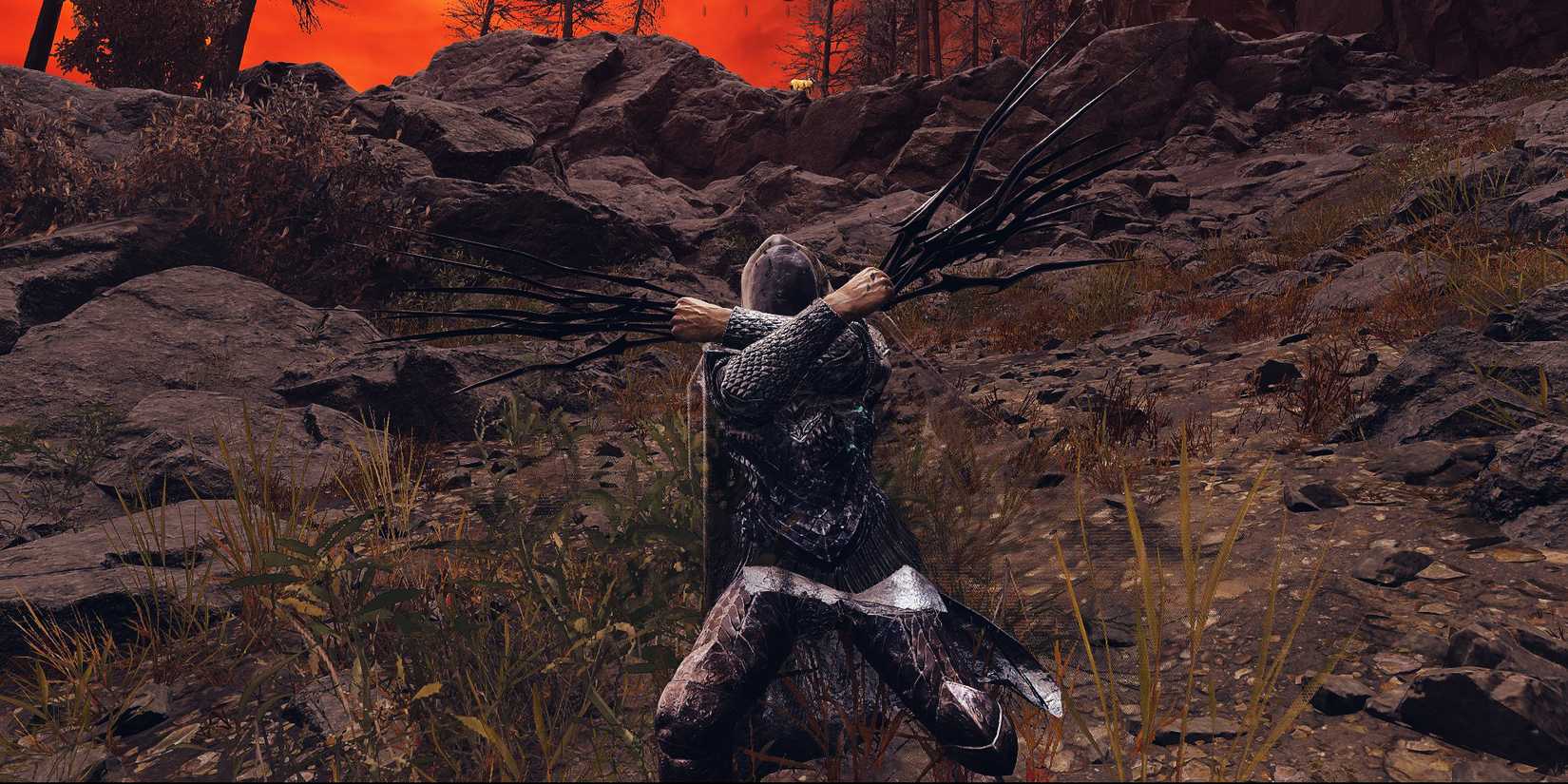 Player using the claws of night in elden ring