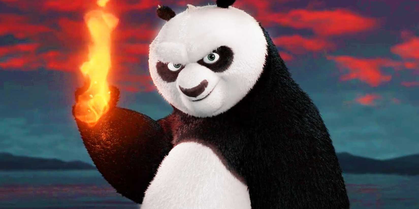 po with his hand on fire