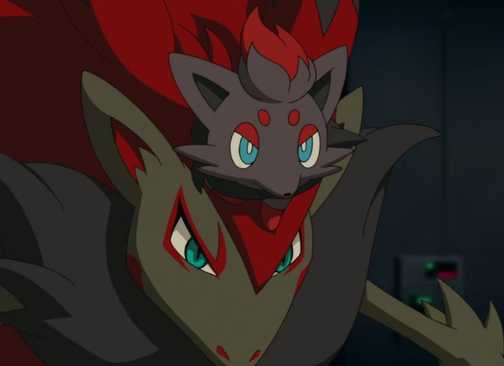 pokemon fan art fire-type zorua and zoroark