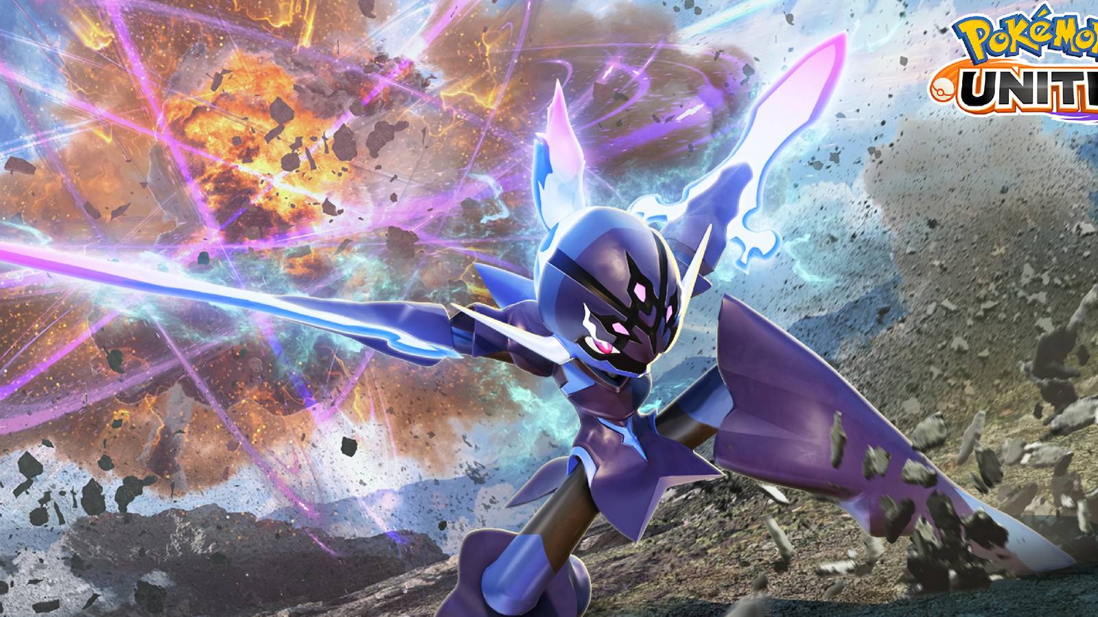 A promotional visual from Pokemon Unite featuring Ceruledge.