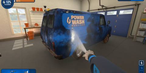 PowerWash Simulator washing van