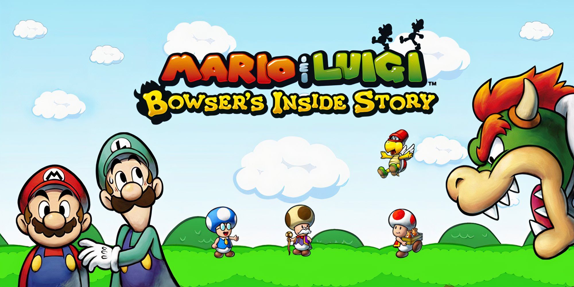 Promo art featuring characters in Mario & Luigi Bowser's Inside Story