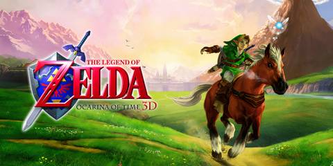 Promo art featuring characters in The Legend of Zelda Ocarina of Time 3D