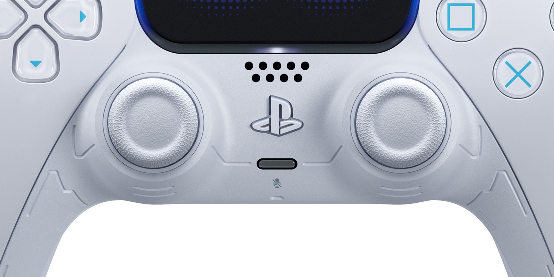 PS5 DualSense Wireless Controller Astro Bot Limited Edition Analog Stick Close-up on White Background