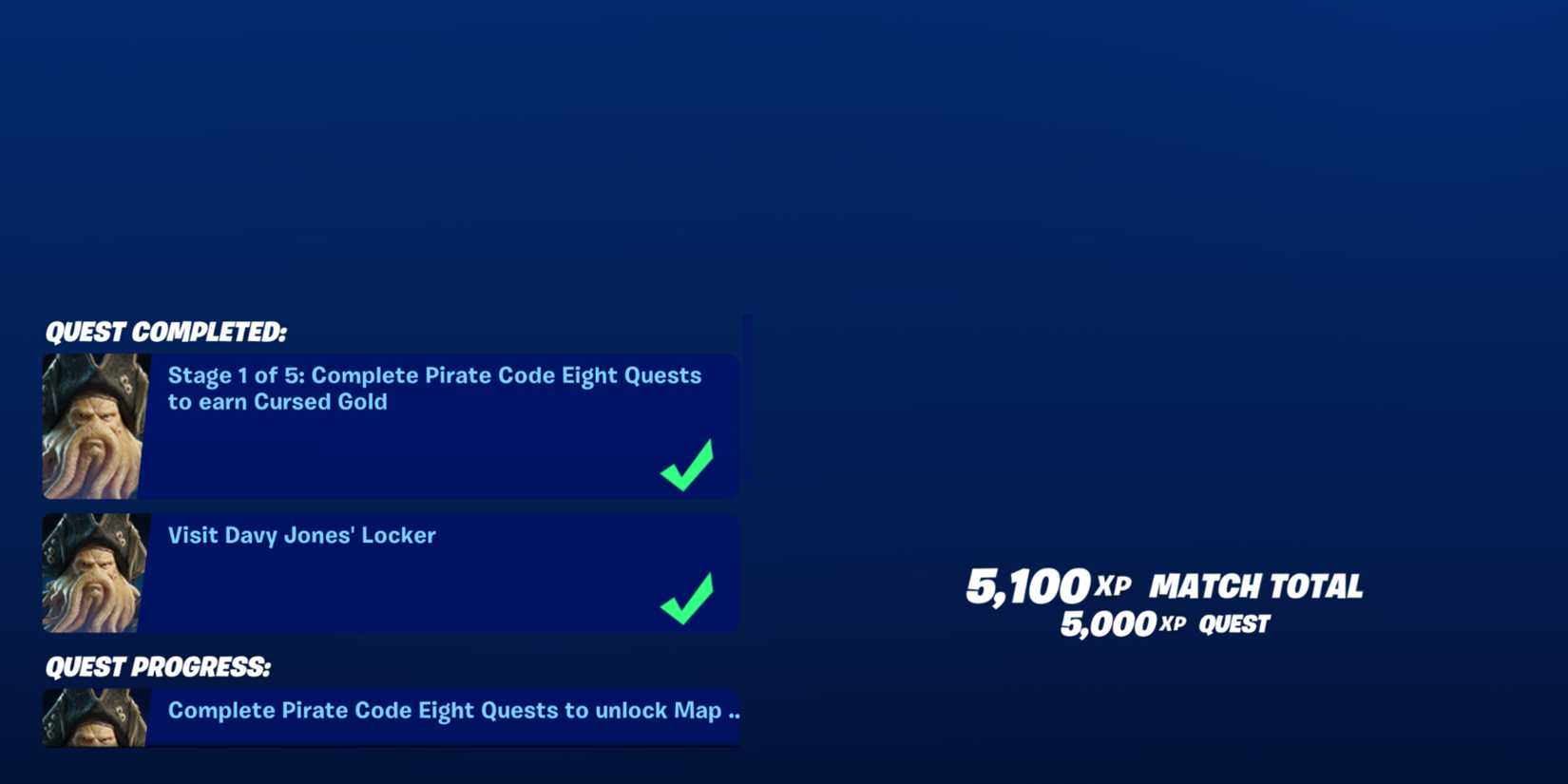 quest complete fortnite davy jones