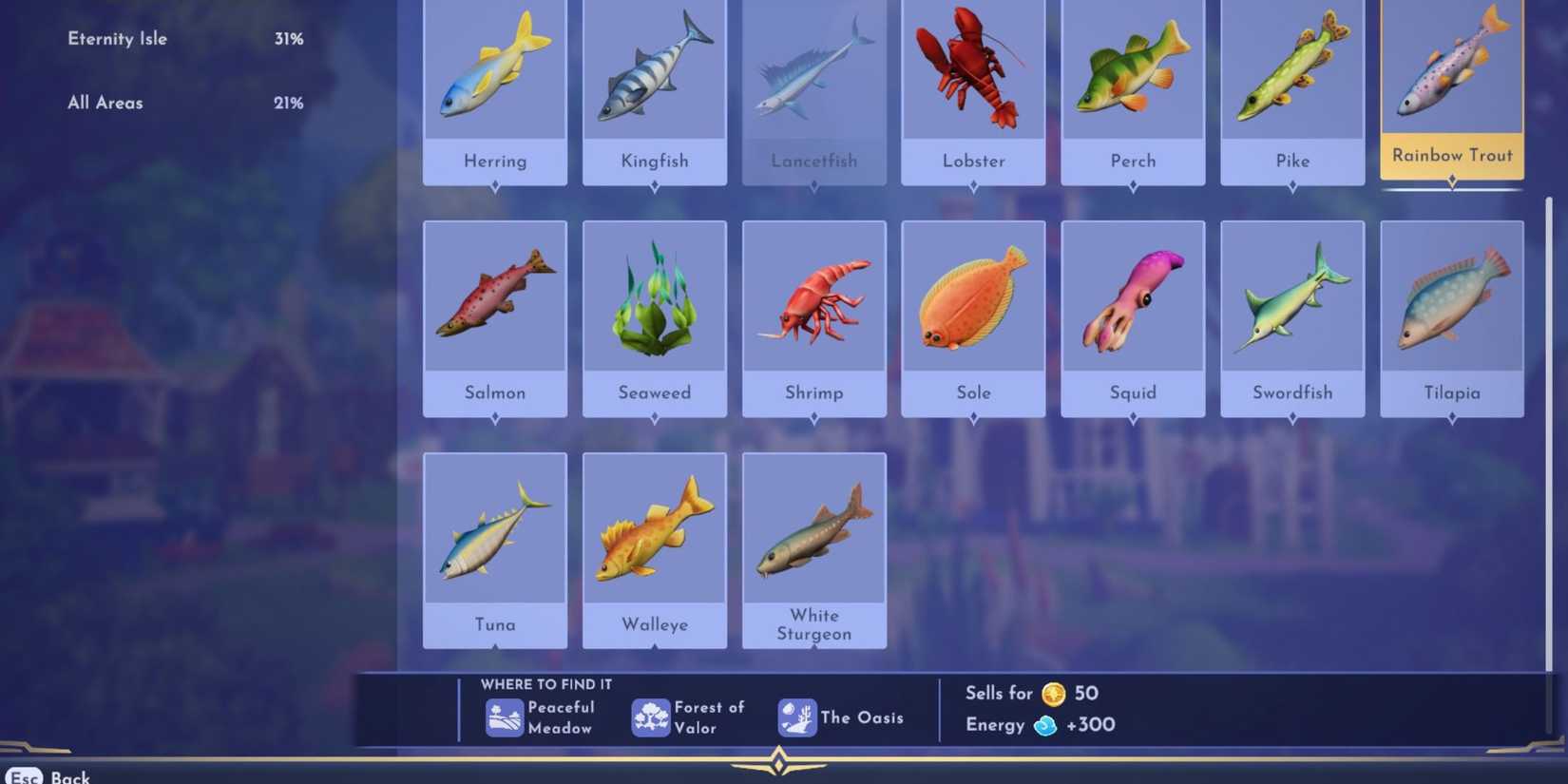 rainbow trout dreamlight valley