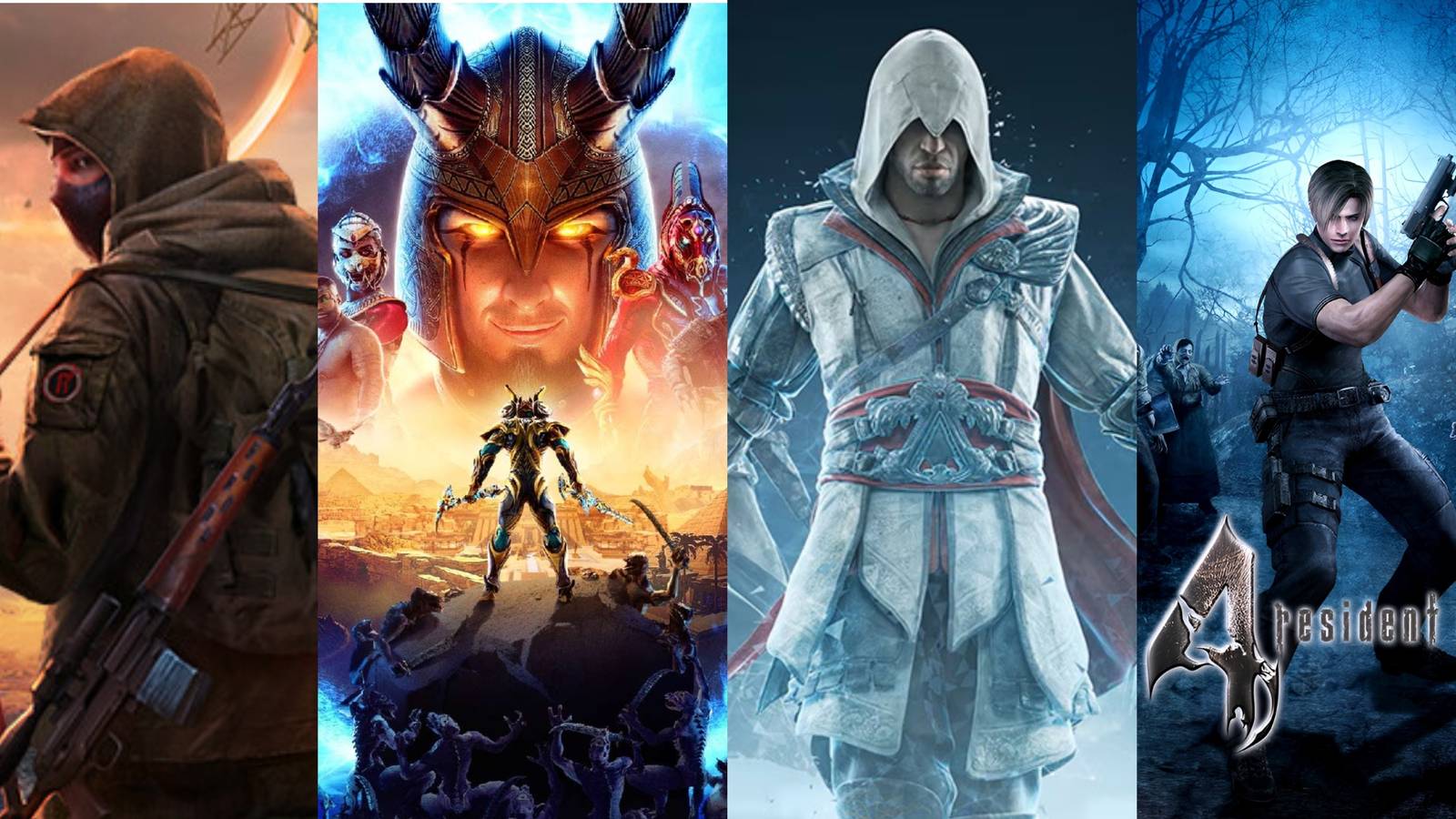 Resident Evil 4, Asgard's wrath 2, Assassin's Creed Nexus, Into The Radius