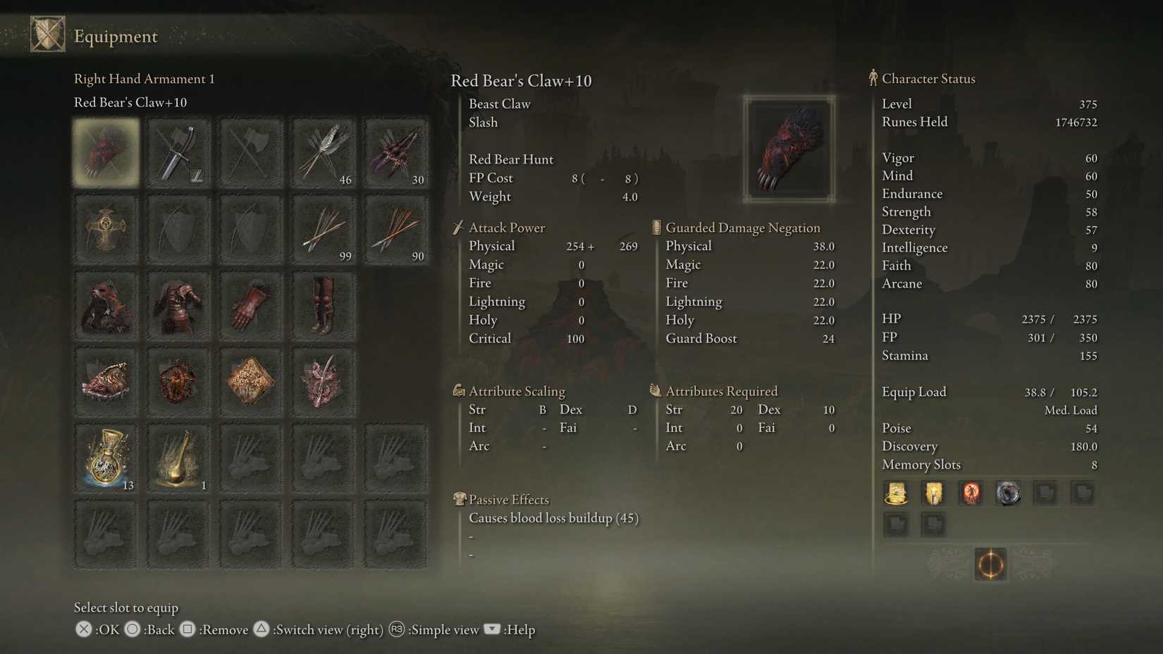 Red Bear's Claw Build in Shadow of the Erdtree 2