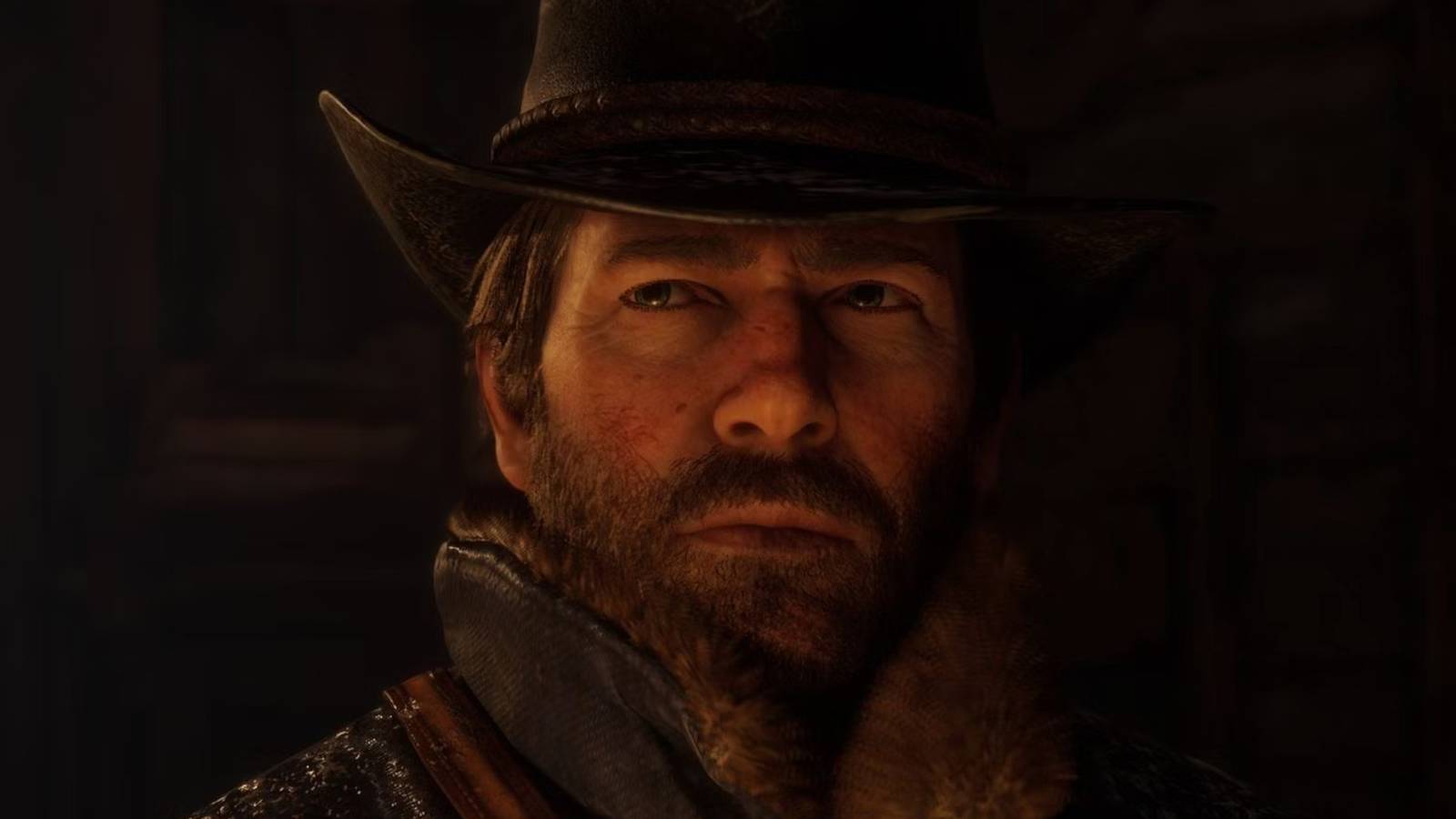 red dead redemption 2 screenshot of arthur morgan's face