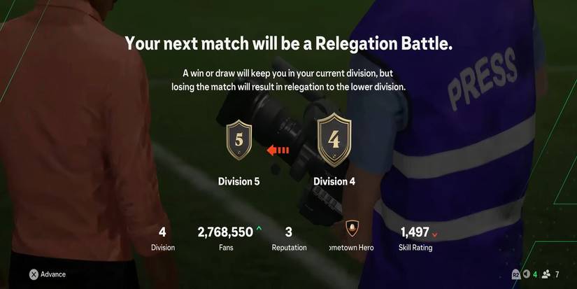 Relegation in Pro Clubs in EA Sports FC 25