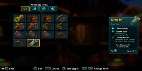 Repair Kit 1 utility item in SteamWorld Heist 2