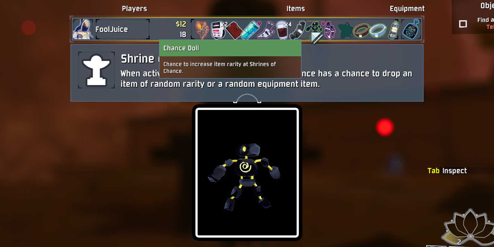 Risk of Rain 2 - Chance Doll at a Shrine of Chance