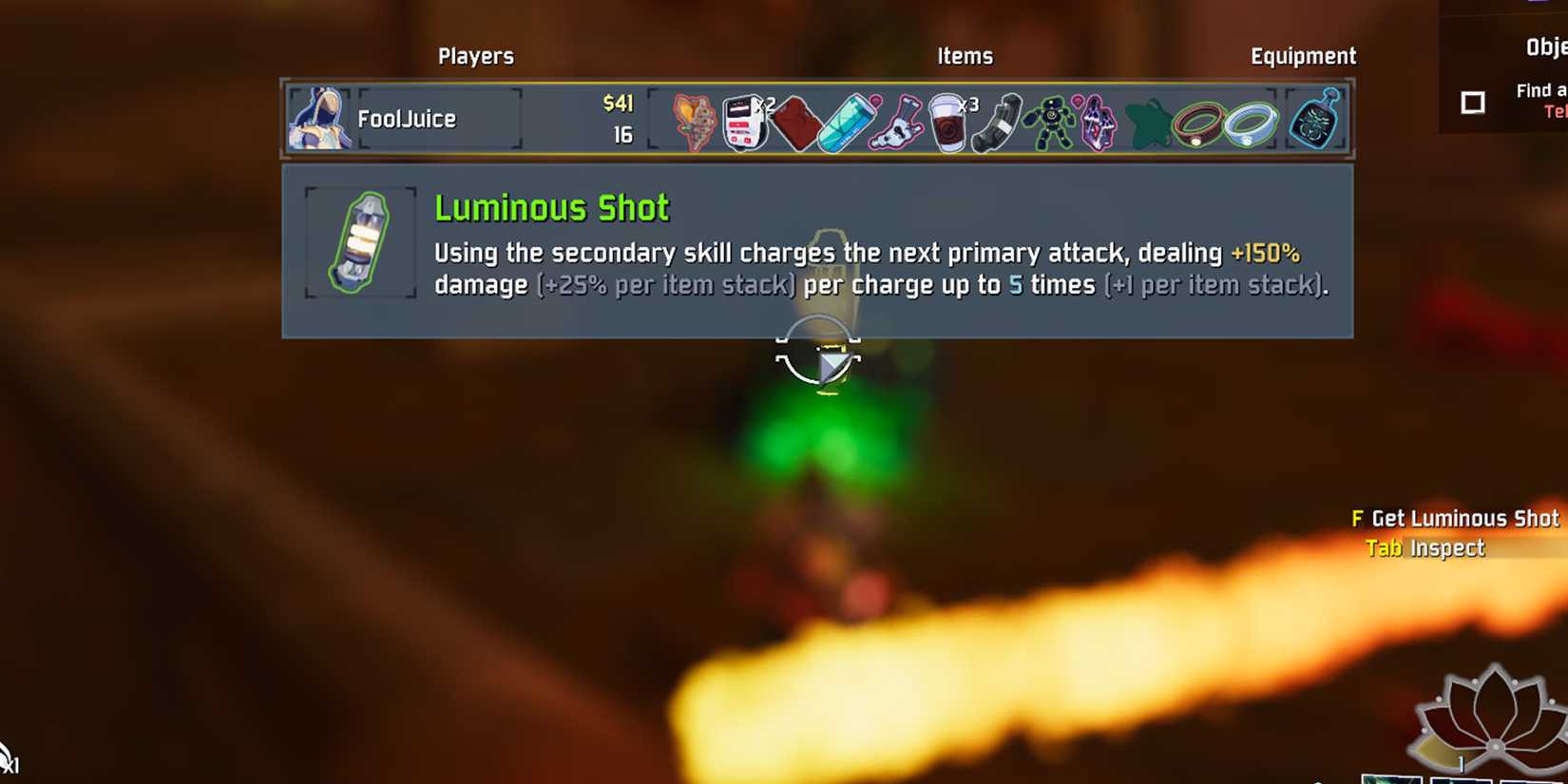 Risk of Rain 2 - Luminous Shot Item