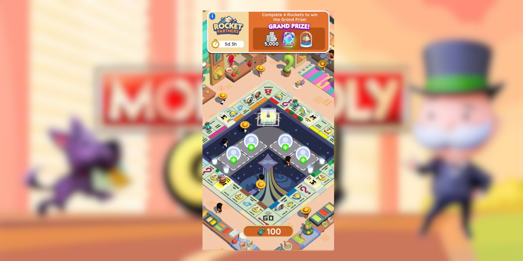 Monopoly GO: награды и этапы Rocket Partners