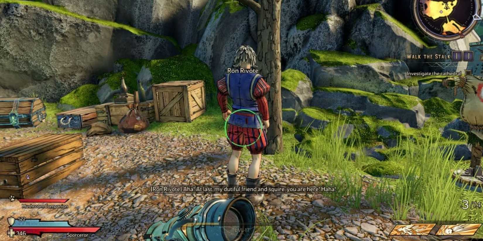 the delusional knight ron rivote speaking a dialogue in borderlands 3