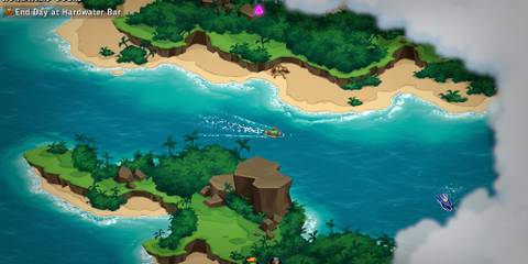 Sailing in the bay in SteamWorld Heist 2