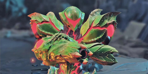 Samus with Chozo and Metroid DNA armor in Metroid Dread