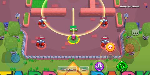 Sandy aiming his super in Brawl Stars