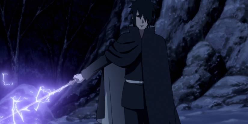 Sasuke channeling Chidori in Naruto