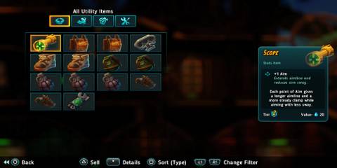 Scope utility item in SteamWorld Heist 2