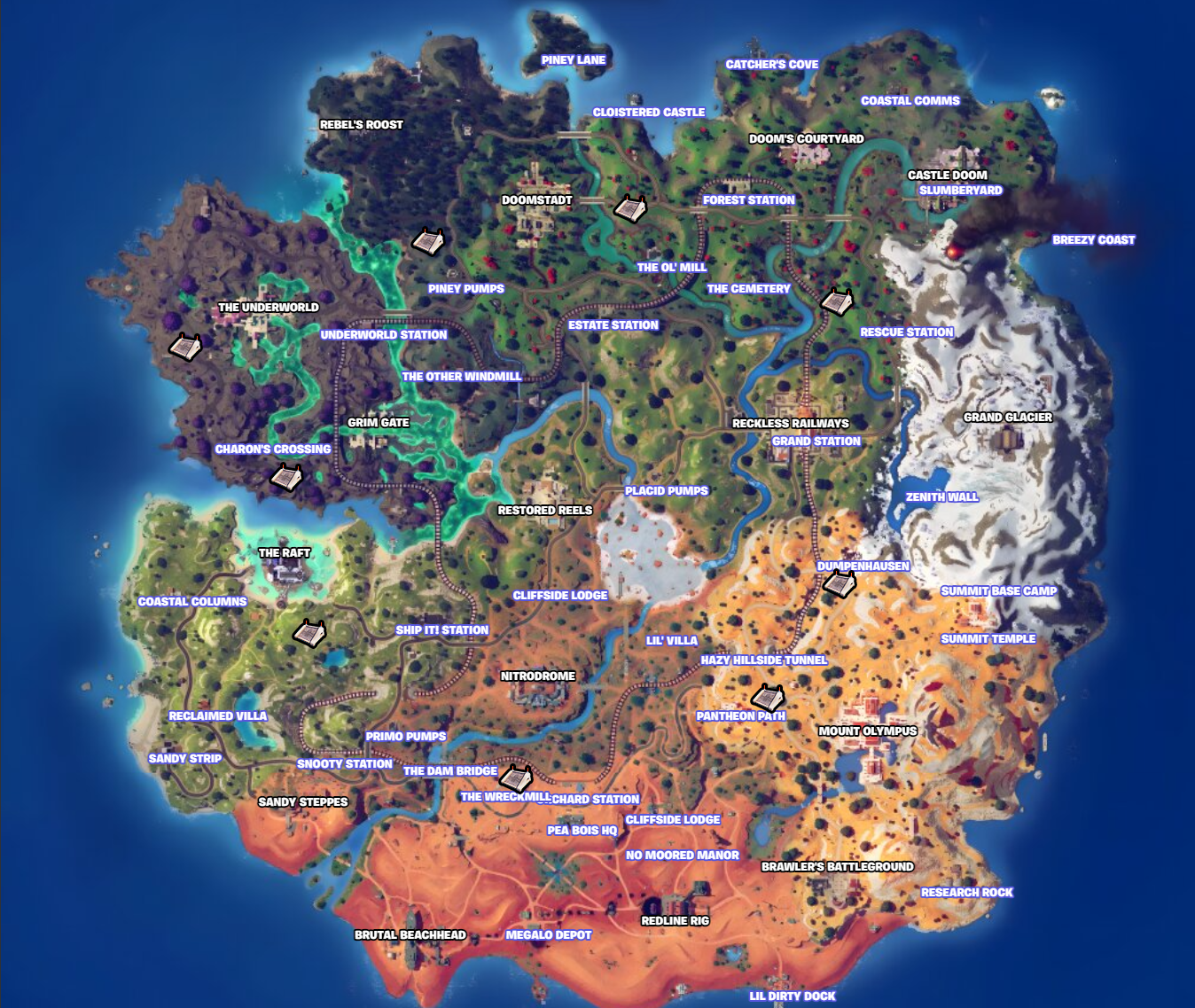 fortnite.gg chapter 5 season 4 bunker locations map