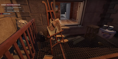 Crime Scene Cleaner broken artwork evidence