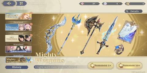 The Weapon Summon Option In The Summon Menu 