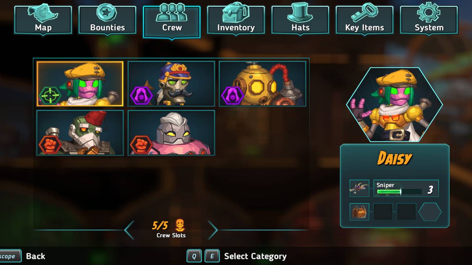 The Crew Members Menu With Five Members