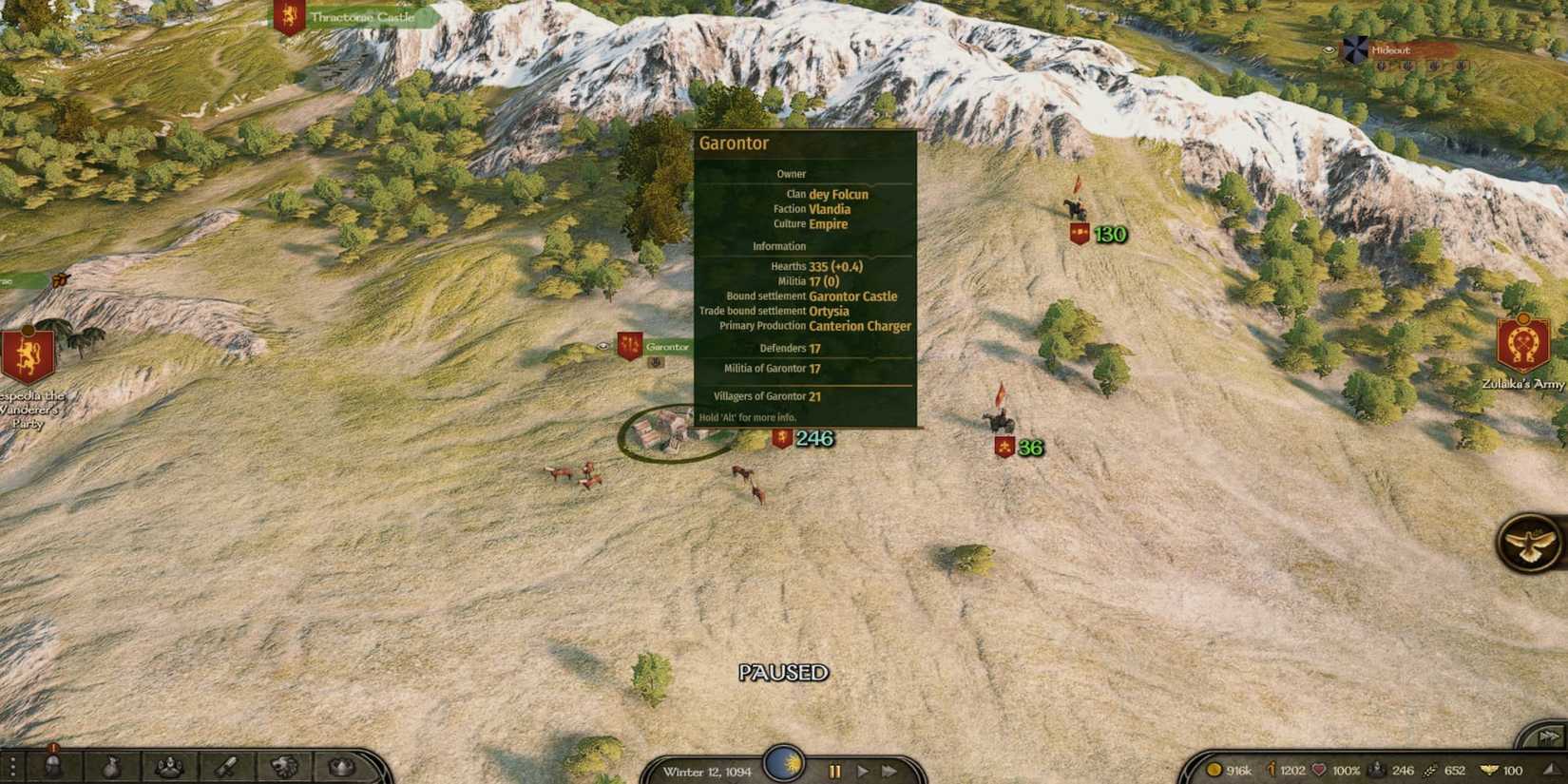 The Player Approaching A Village