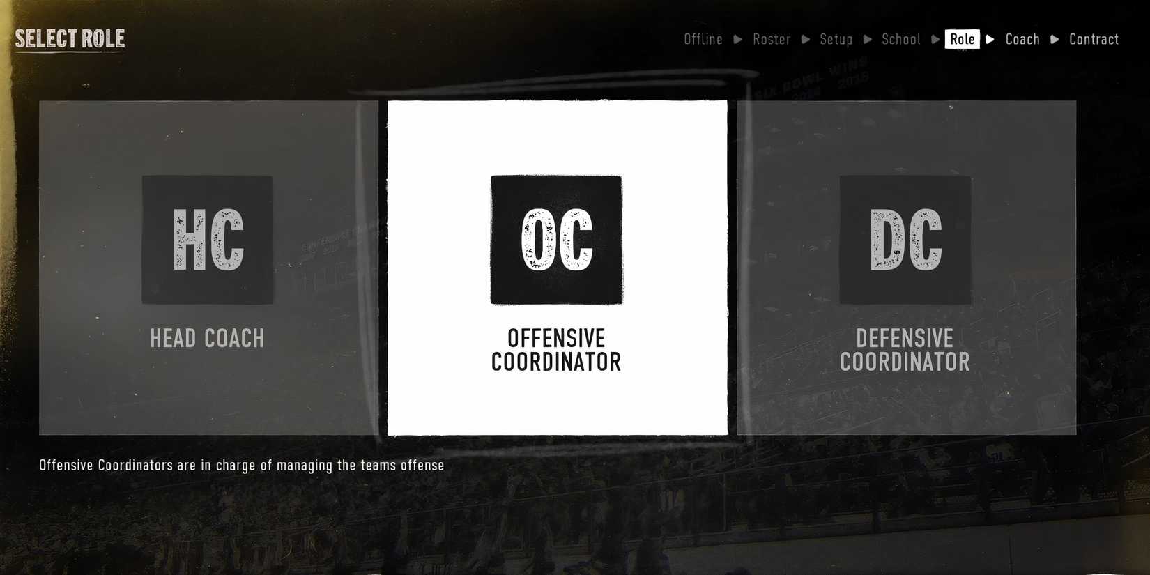 College Football 25 - Choosing Roles