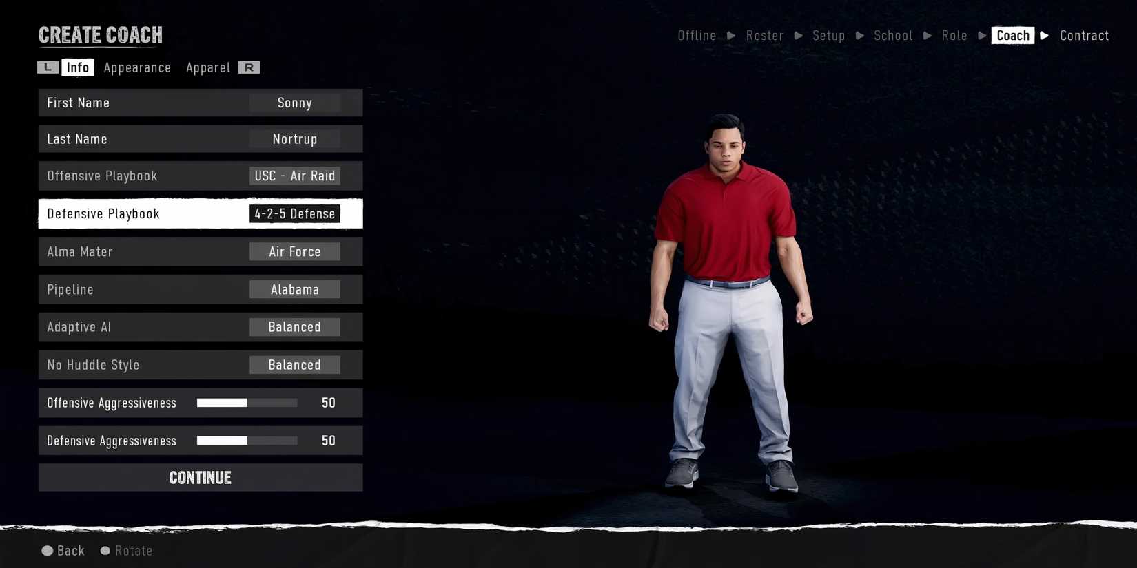 College Football 25 - Coach Creation