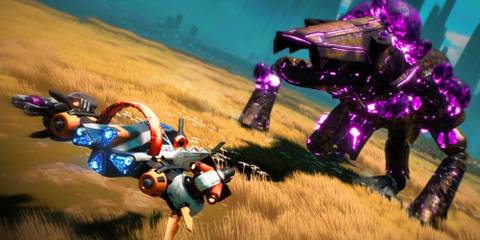 Screenshot of a player ship taking on an enemy in Starlink Battle For Atlas-1