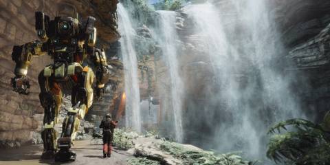 Screenshot of Cooper and BT walking together in Titanfall 2