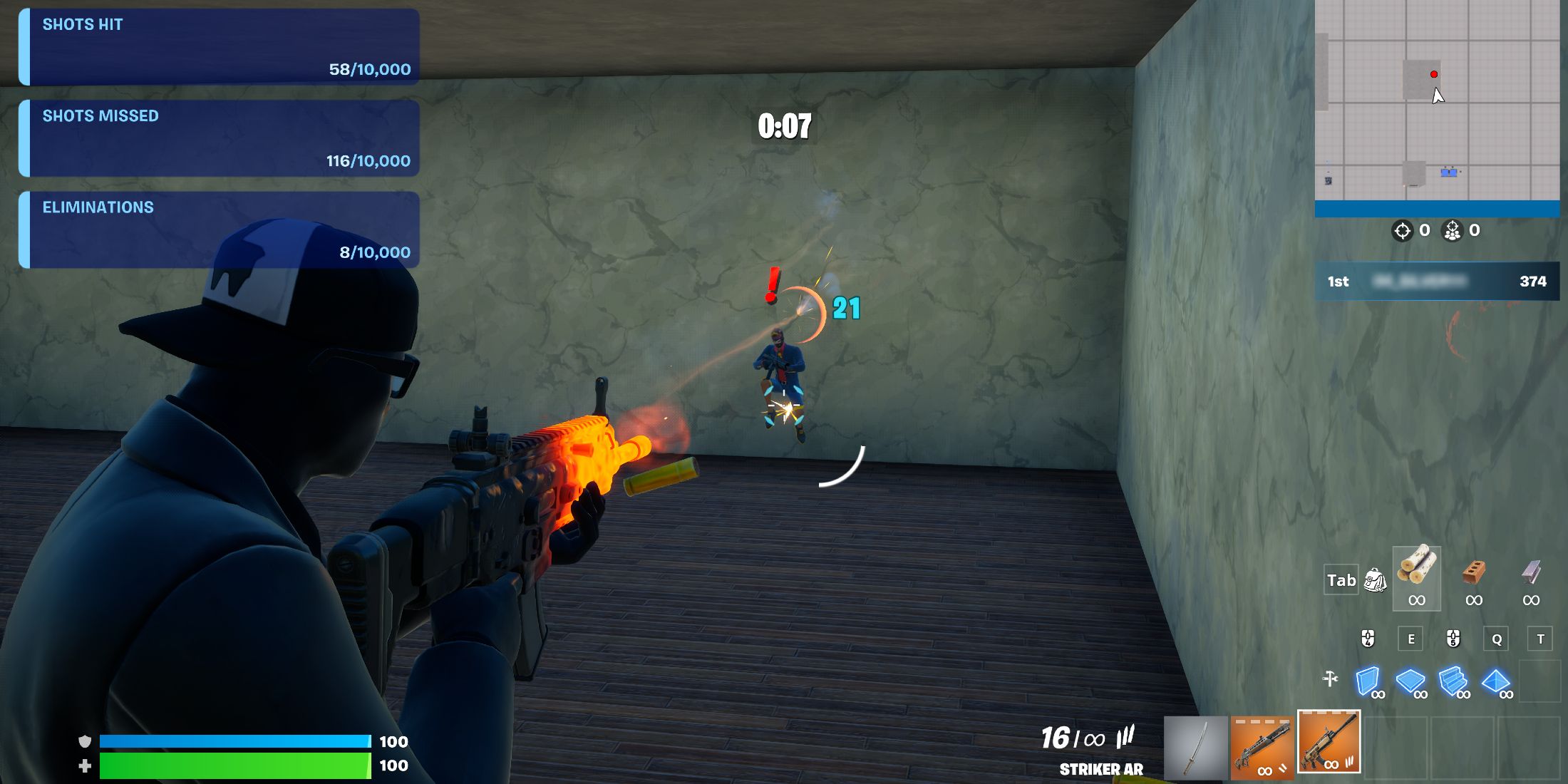 Best Aim Training Map Codes in Fortnite