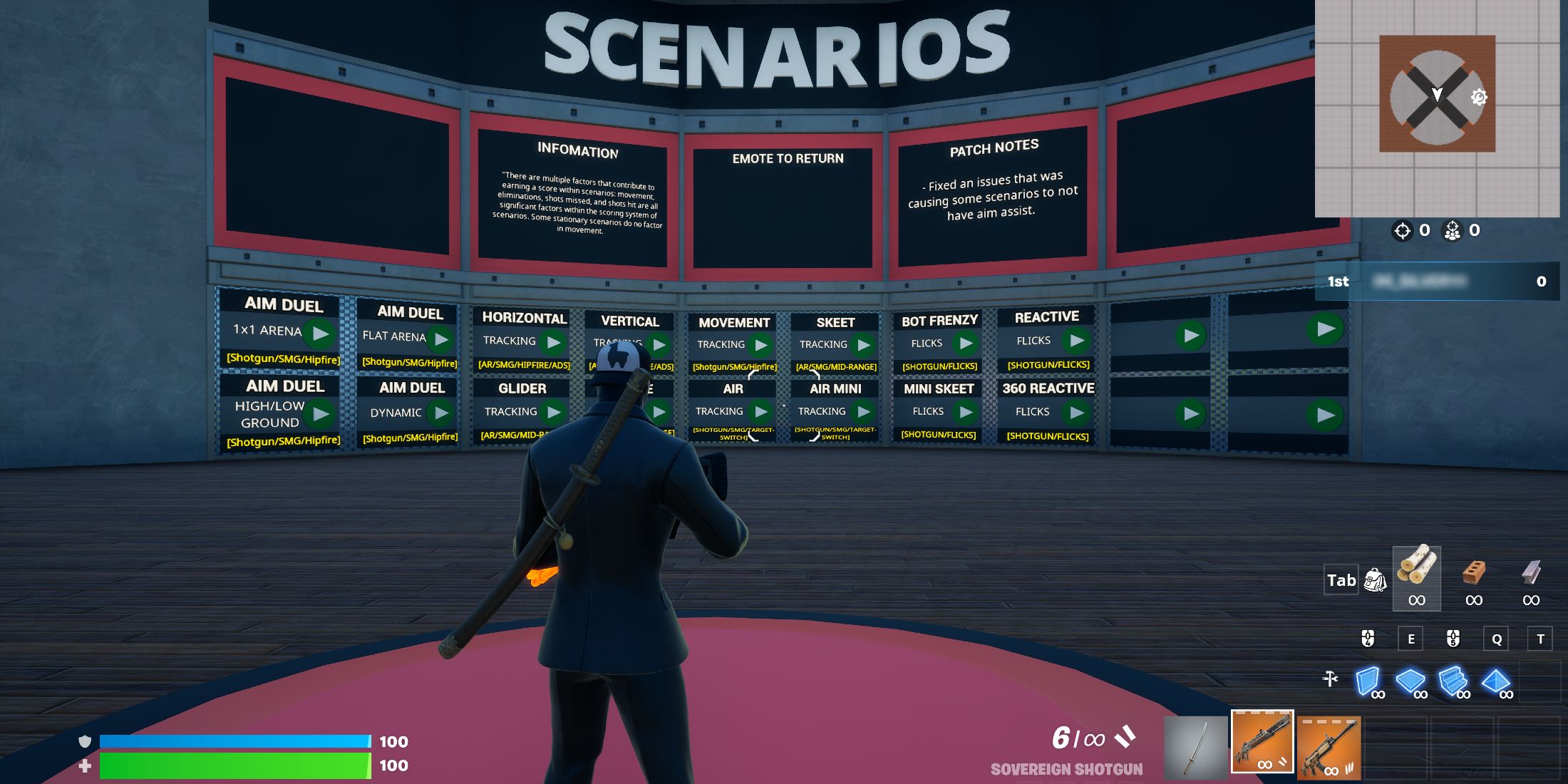 Best Aim Training Map Codes in Fortnite