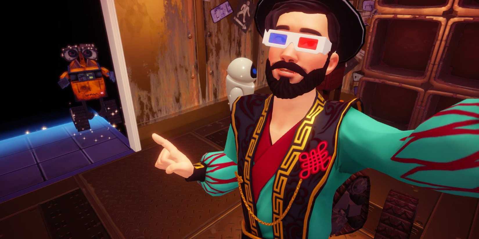 selfie with wall-e and eve in wall-e's house ddv