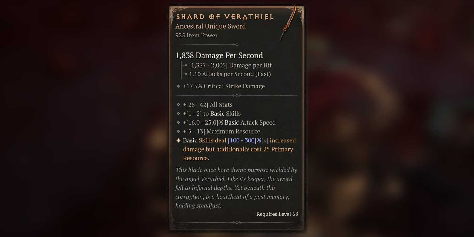 Shards of Verathiel Stats Diablo 4