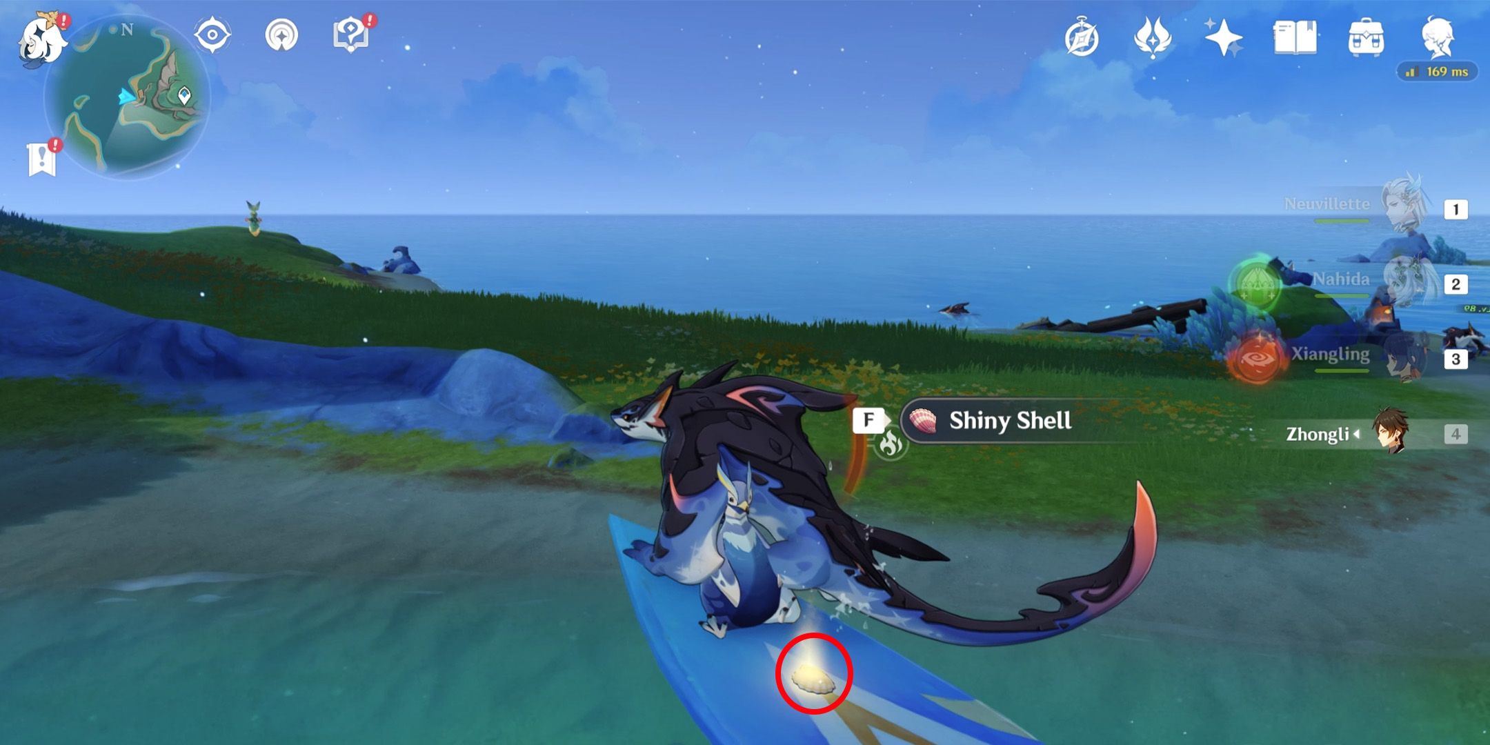 Shiny Shells Location In Stride on Rainbows, Split the Waves Quest - Genshin Impact