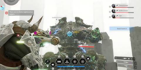 Shooting at the Swamp Walker in The First Descendant.