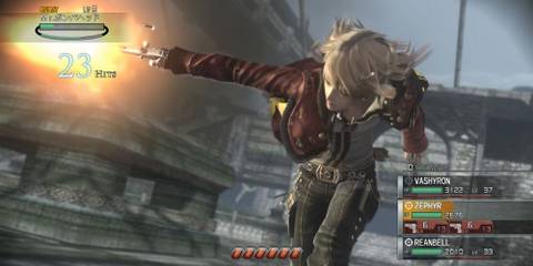 Shooting in battle as Zephyr in Resonance Of Fate
