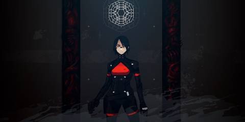 Elster standing in the forefront of a smokey room