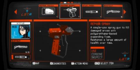 An example of the inventory screen